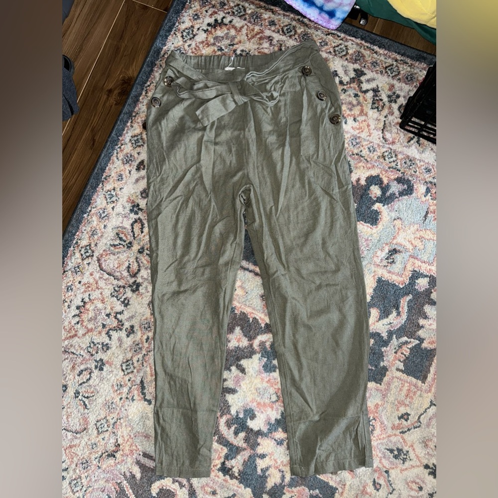 Green soft pants